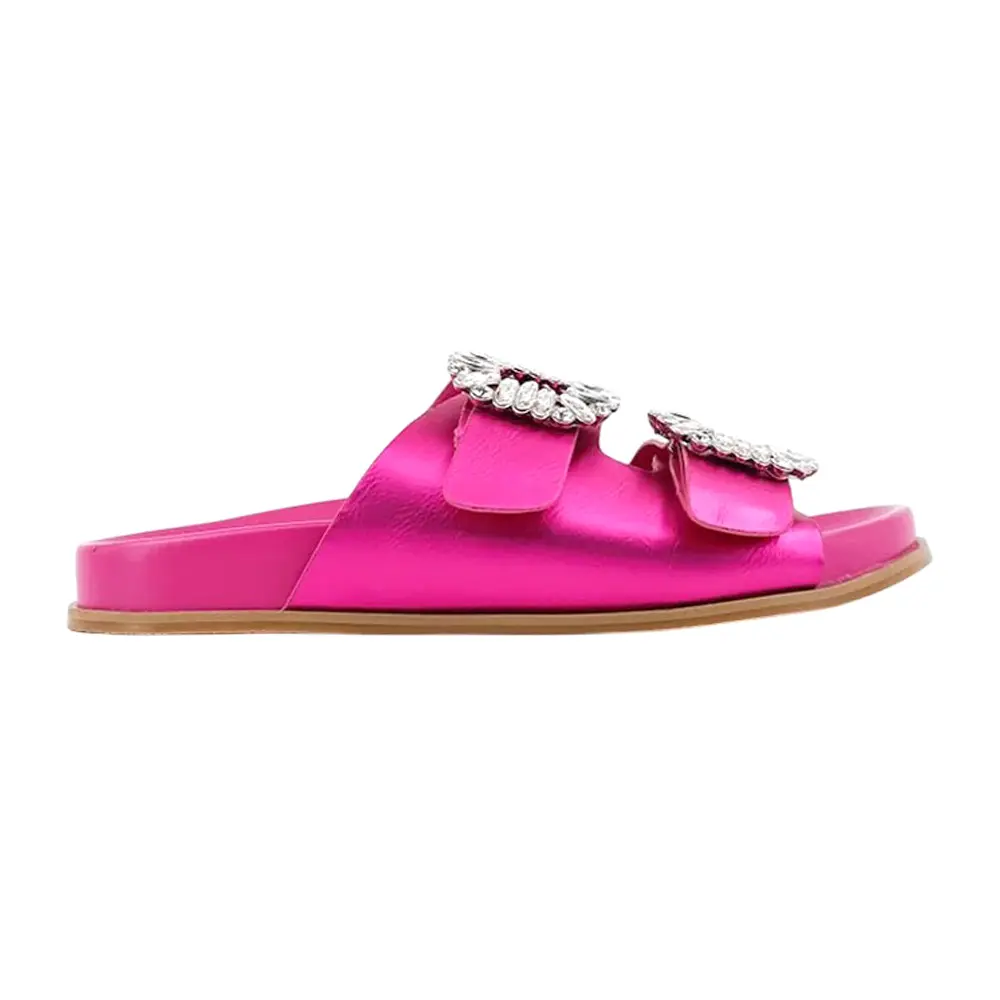 Shu Shop Womens Bridget Rhinestone Casual Sandals Casual - Pink