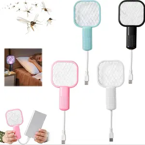 Portable Electric Mosquito Killer, 5 Layer Safety Net Compact USB Rechargeable Mosquito Swatter, Household Mosquito Killer for Home Outdoor Camping