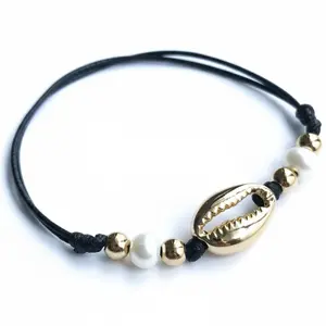 Gold Cowrie Sea Shell Gold  Gold Plated Trendy Fashionable Accessories anklet trend