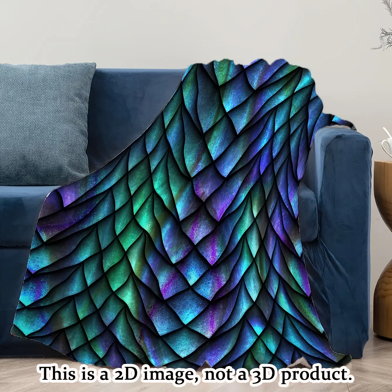 Tri-Color Dragon Scale Print Flannel Throw Blanket - Dragon-Shaped Tapestry, Ultra-Soft, Warm, Cozy for Couch, Bed, Versatile All-Season Christmas Gift for Family, Dragon-Shaped Tapestries,Hippie,Galaxy,Space Tapestr,Western,Gallop,decorative,wal,bohe,hop
