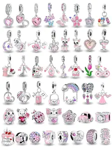 Cute Charms for Bracelet & Necklace, Fashionable Jewelry Making Kit for Women & Girls, Trendy All-match & Exquisite Jewelry for Birthday Gift, Charm Chains, Art Charms