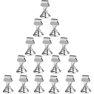 16PK Table Number Holders Place Card Holders 1.7 Inch Table Card Holders Steel Card Holders for Photos, Food Signs, Memo Notes, Weddings, Restaurants, Birthdays
