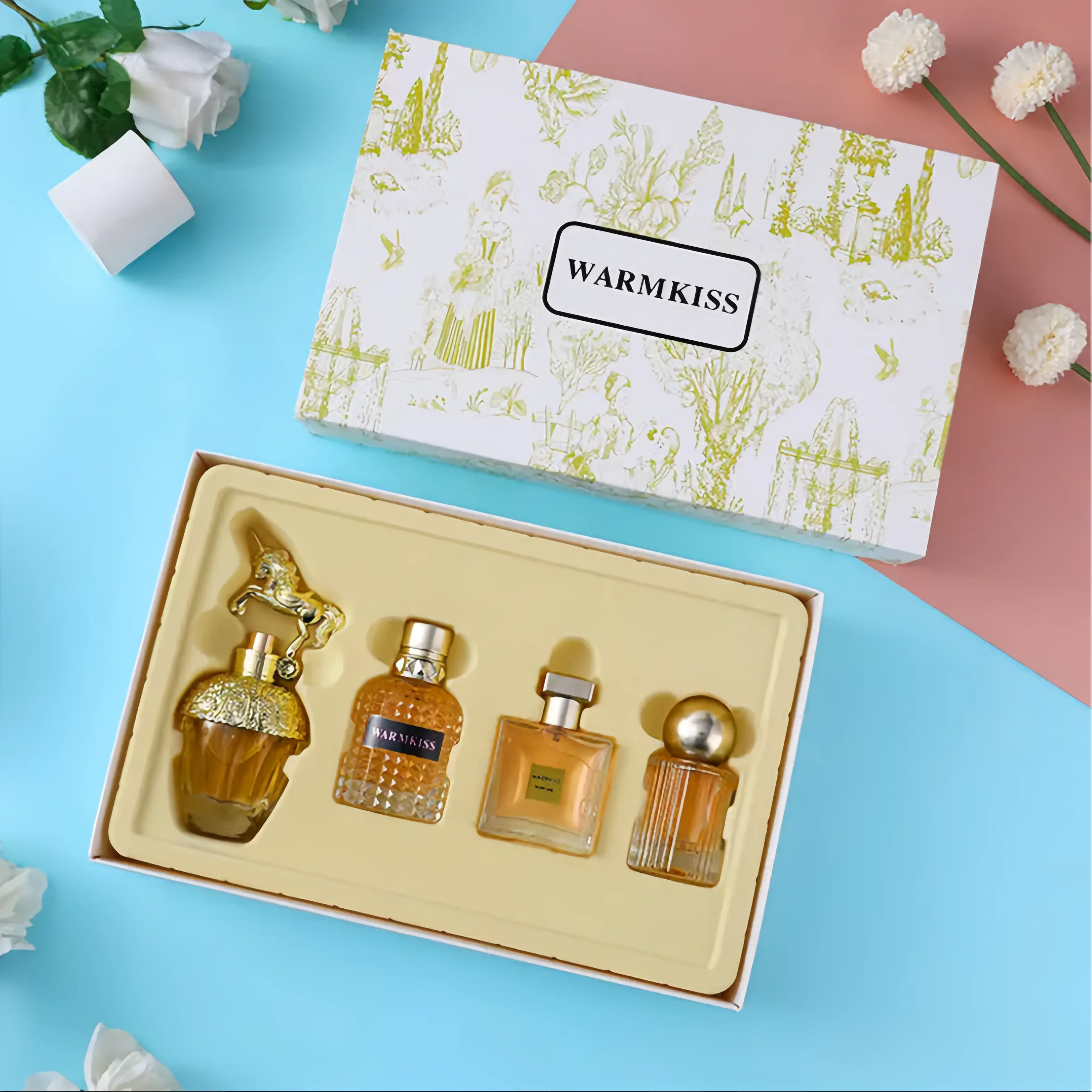 Women Perfume Gift Set, 50ml + 30ml×2 + 25ml 4-Piece Luxury Fragrance Collection, Long Lasting Floral & Fresh Scents, Vanilla, Mystic, Angelic & Outdoor Aroma, Mini Travel Size Perfume, Ideal Birthday & Anniversary Gift for Her，vanilla，perfume for women
