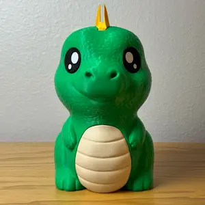 Cute Dino Coin Bank – 3D Printed Dinosaur Piggy Bank