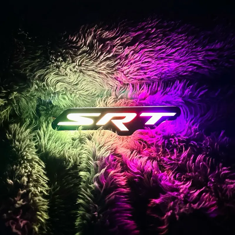 RGB LED Front Grille Emblem/Badge for SRT – Multicolor App-Controlled Badge Car Decorations