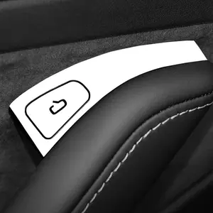 Custom-Fit Faux Suede Door Button Stickers Decal for Cars -For Tesla Model 3/Y 2017-2024