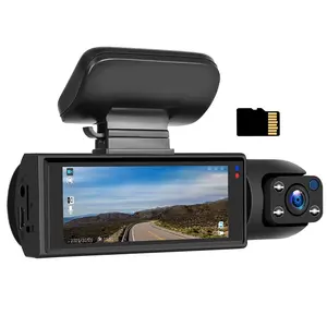 HD Front Rear Dual Lens Dash Cam, 1080P Car Camera System, IPS Screen IR Night Vision 170° Wide Angle, Parking Monitor Loop Recording 32GB Storage, Waterproof Anti Glare Durable Car DVR
