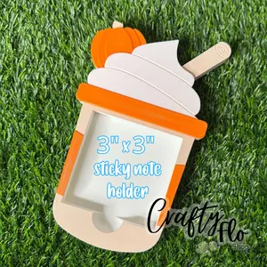 Pumpkin Spice Organizer| Note Holder Custom 3D Printed sticky note Holder Office Study Stationery Desktop Storage