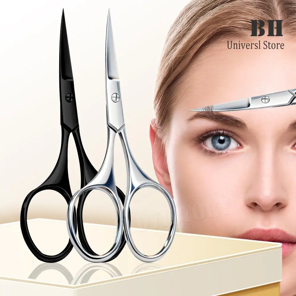 1Pcs Eyebrows Scissors Stainless steel Eyelash Facial Hair Nose Hair Scissors Multi-Purpose Beauty Makeup Scissors