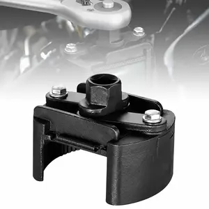Universal Adjustable Oil Filter Wrench, for 2.36-3.15In Spin-On Oil Filters of Cars Motorcycles, 1/2'' Drive Cap Style Oil Filter Removal Tool, New Upgraded Design, High Precision Anti-Slip Auto Maintenance Hardware