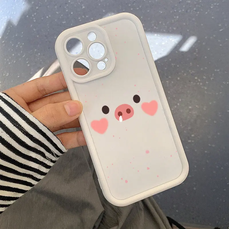 Phone case: 1 High Bamboo Pure White  Pig TPU Material Anti-Drop Precise Cutouts Full Coverage Protective Case for Apple iPhone 6/7/8/X/11/12/13/14/15/16 Pro/16 Pro Max/16 Plus