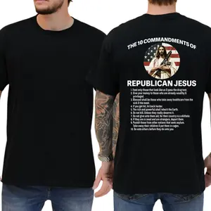 The 10 Commandments Of Republican Jesus T-shirt, Political Shirt, Funny Shirts, Democrat Shirt, Liberal Tee, 8647 Shirt