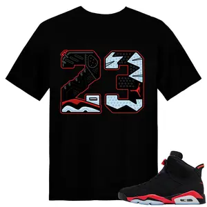 Unisex T-shirt To Match Sneakers Jordan 6 Reverse Infrared - 23 Sole. 100% Cotton for Casual Wear. Comfortable Summer Unisex T-Shirt to match Jordan Sneaker. Streetwear Style. urban outfitters