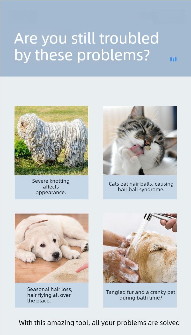 Universal Pet Detangling Comb for Dogs Grooming Tool Double-Sided Stainless Steel for Coat Care & Shedding Removal Easy to Use Essential Grooming