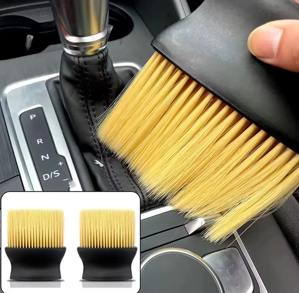 TIKA 2-Pack Auto Interior Dust Brush, Soft Bristle Car Cleaning Duster for Dashboard, Air Vents, Leather and Detail Cleaning
