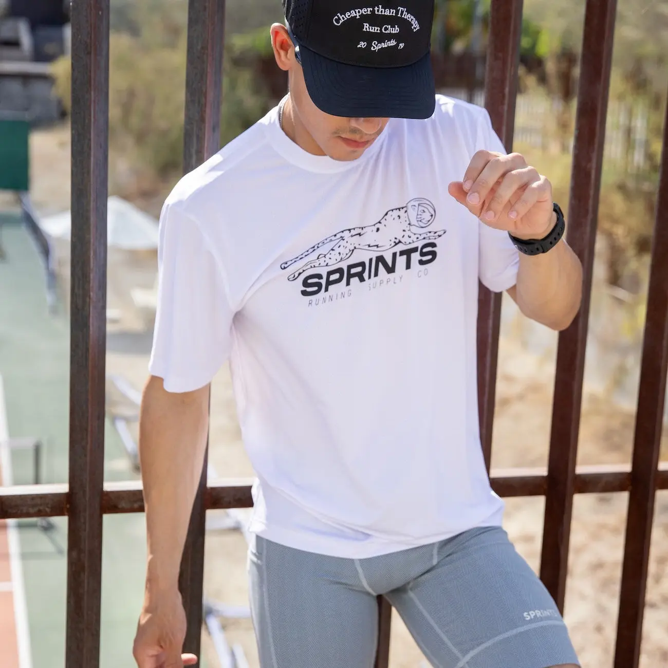 Mens Core Zero Tech Tee - Velocity Sprints White