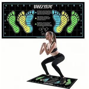premium squat mat with foot position - non-slip exercise pad for improved muscle activation, versatility and safety, prevents sports injuries, ideal for young people
