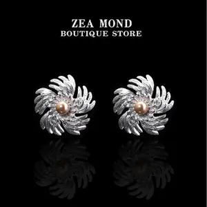 Copper Alloy Acrylic Imitation Pearl Women's Earrings HDDS-ZH-2