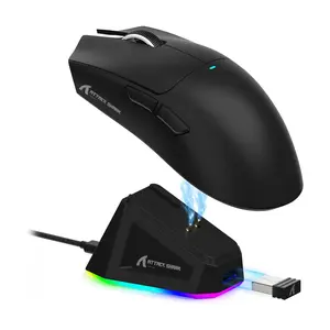 ATTACK SHARK X11 Lightweight Wireless Gaming Mouse with RGB Charging Dock,Tri-Mode-2.4G/USB-C Wired/BT,22K DPI,PAW3311 Optical Sensor,HUYU Switch, 5 programmable Buttons for PC/Mac