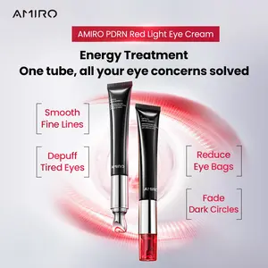 AMIRO EyeGlow Red Light & Microcurrent Eye Cream for Dark Circles, Puffiness and Fine Lines, Brightening & Firming