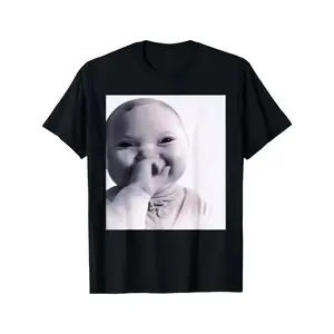 100% Premium Cotton T-shirt Ai Baby Meme Funny Laughing Baby Baby Meme Brainrot T-Shirt