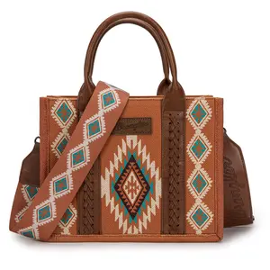 Wrangler Tote Bag for Women Aztec Shoulder Purse Top Handle Satchel Handbag