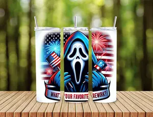 Stainless Steel Tumbler Water Bottle - What's Your Favorite Firework 20oz - Ideal for Hot & Cold Drinks - Patriotic Design