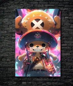 Metal poster Chopper ,one piece , Metal Poster  - Anime Poster Decor Wall - No Frame