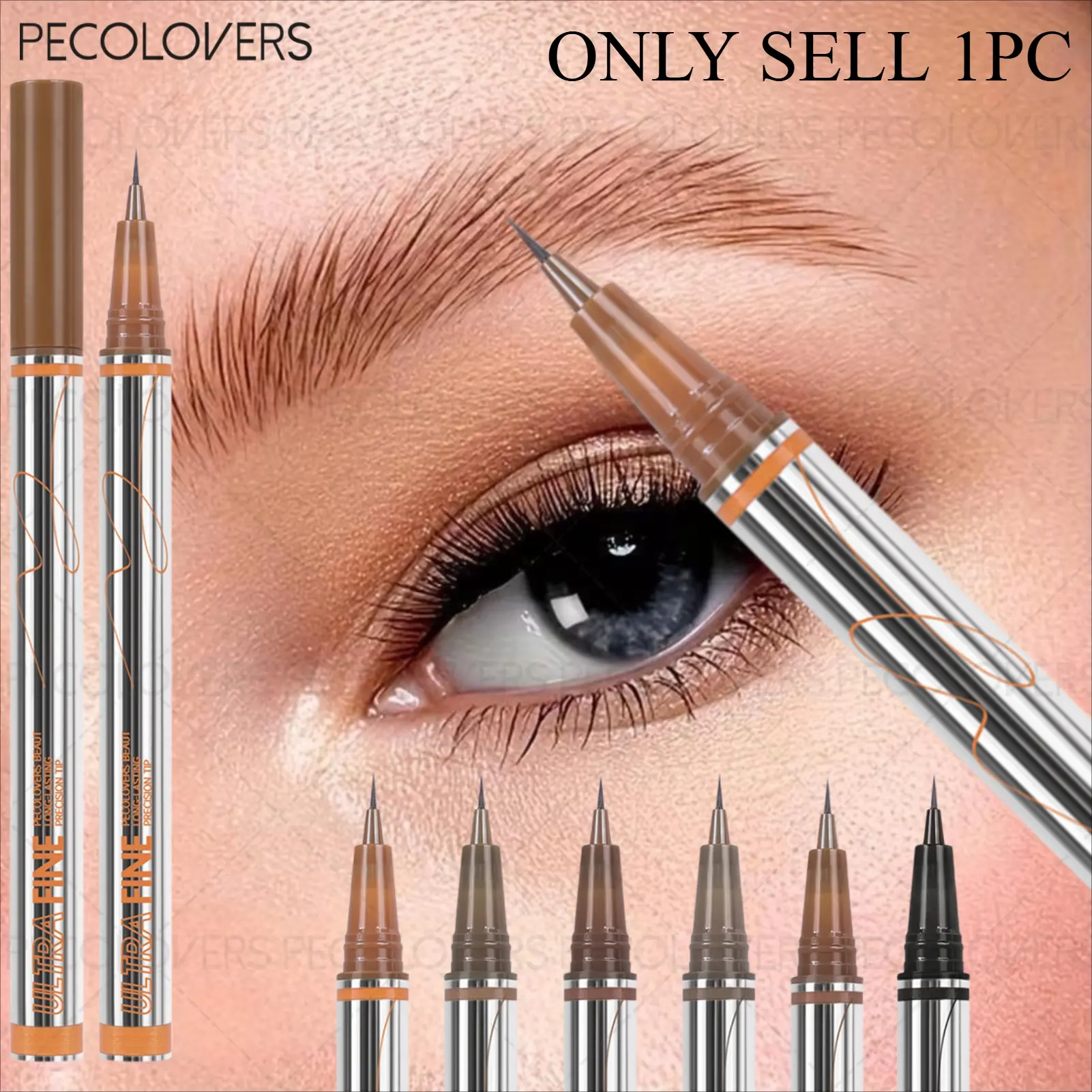 1 Pcs High Pigmented Long-lasting Liquid Eyebrow Pen, Microstroke Brow Pen, 3D Microblading Effect, Ultra-fine Pen Tip, Beginner-Friendly, Waterproof Non-Caking, All Skin Types, Eyebrow Products, Perfect Gifts