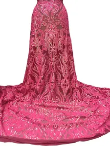 Sequin in Stretch Mesh/ Sequin Fabric For Prom Bridal Evening Grown Party Dresses/ Bright Color -Per Yard/ FREE Shipping