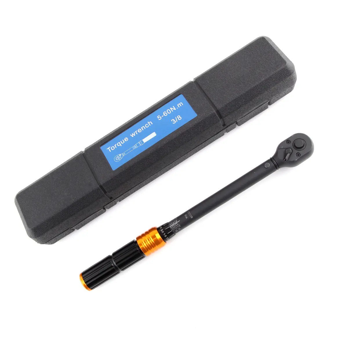 Performance Tool Click Torque Wrench - Durable 3/8" Drive Construction, Adjustable 10-80 lbs-ft, Easy-to-Read & Comfortable to Use Work Tool for Automotive Repair, DIY Users’ Garage Maintenance