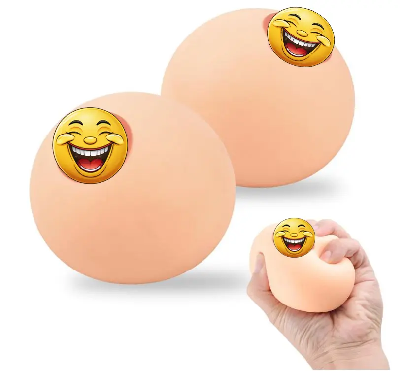 Set of 2 fun, flexible stress relief balls - A delightful gift for adults, perfect for men