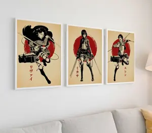 3 Sets of Attack on Titan AOT Poster | Attack on Titan AOT 3 Sets of Poster
