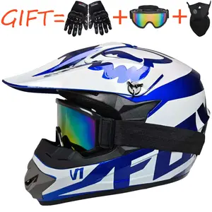 Full Face Motorcycle Off-Road Helmet - Breathable DH Downhill Racing Helmet for Motocross Enthusiasts Adult Off-Road Electric Bicycle Helmet Motorbike