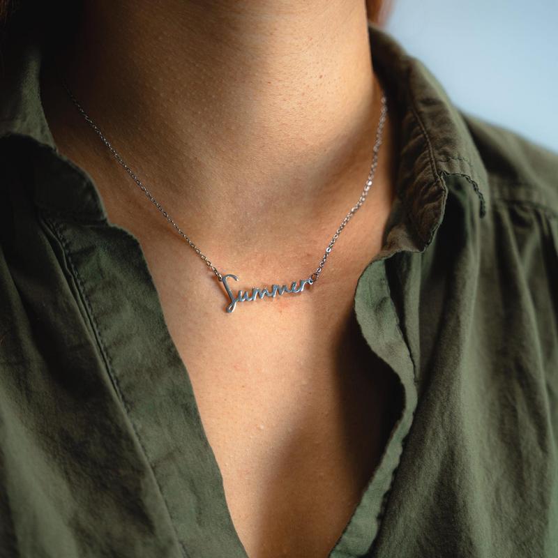 Custom Name Necklace, Christmas Gift for Her, Gold Plated Name Necklace, Personalized Name Necklace, Birthday Gift,Personalized Gift for Mom