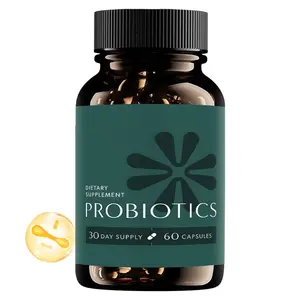 Probiotic health supplement, supports gut health and digestive health. Dietary supplement, 60 capsules.