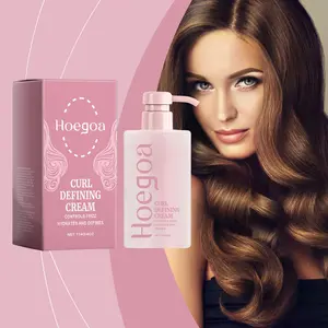 Hoegoa Curl Defining Cream -114g/4oz, Moisturizing Natural Shine,Controls Frizz, Hydrates and Defines,Haircare Gel