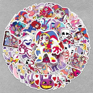54 Sheets The Amazing Digital Circus Cartoon Stickers, Waterproof Decals for Phone Case Notebook DIY Epoxy Resin