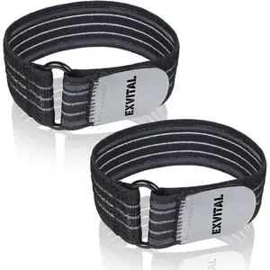 EXVITAL Ankle Straps, Cowboy Boot Straps, Adjustable Elastic Boot Bands with High Visibility Reflective