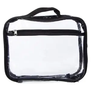 Clear Plastic Lunch Bag with Zipper Closure