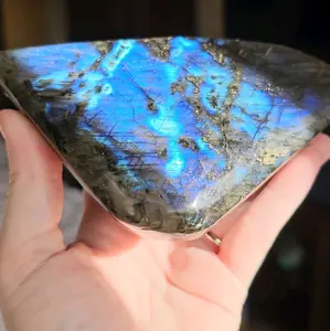Vibrant Blue Labradorite Freeform crystal mystery