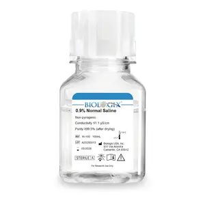 0.9% Normal Saline Solution, 0.1m Filtration Sterilized  Solution, Ready-to-Use Buffer for Lab Research Only, 100ml/Bottle