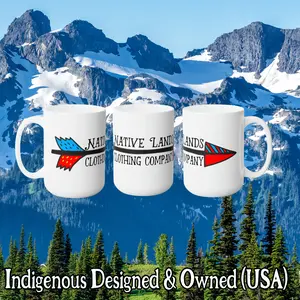 Arrow Mug Ceramic 15oz - Honoring First Nations, Inuit, Native American Indigenous Cultures
