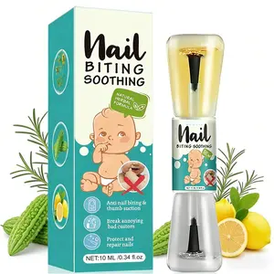 Bitter Nail Polish for Kids & Toddlers, Stop Thumb Sucking and Nail Biting Habit, Gentle Herbal Blend, Safe Nail Care for Children 10ml / 0.34 fl oz