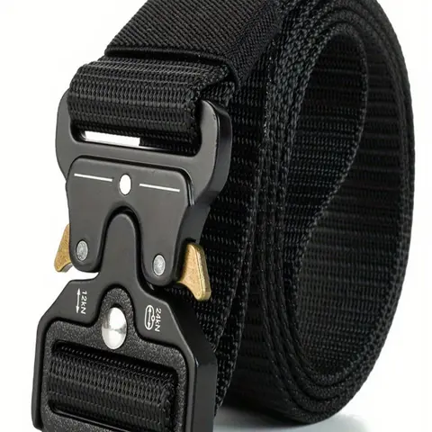 Solid Color Nylon Belt with Quick Release, Outdoor Sports Accessories for Men and Women, Fashion Solid Color Belt for Daily Use, Waist Belt