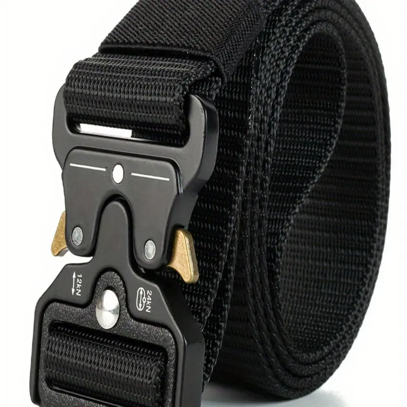 Solid Color Nylon Belt with Quick Release, Outdoor Sports Accessories for Men and Women, Fashion Solid Color Belt for Daily Use, Waist Belt