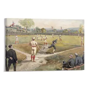 Master Vintage Baseball  - Retro Baseball Game Print - Fine  - Sports  - Gift for Men, Women & Athlete - Great Wall Decor for Gym, Living Room or Office. Historic game  art poster