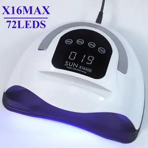 72 LED UV LED Nail Lamp, Gel Nail Lamp Led Nail Light for Gel Nails with Automatic Sensor & 4 Timers Nail Art Nail Care，Nail Dryer for Gel Polish White