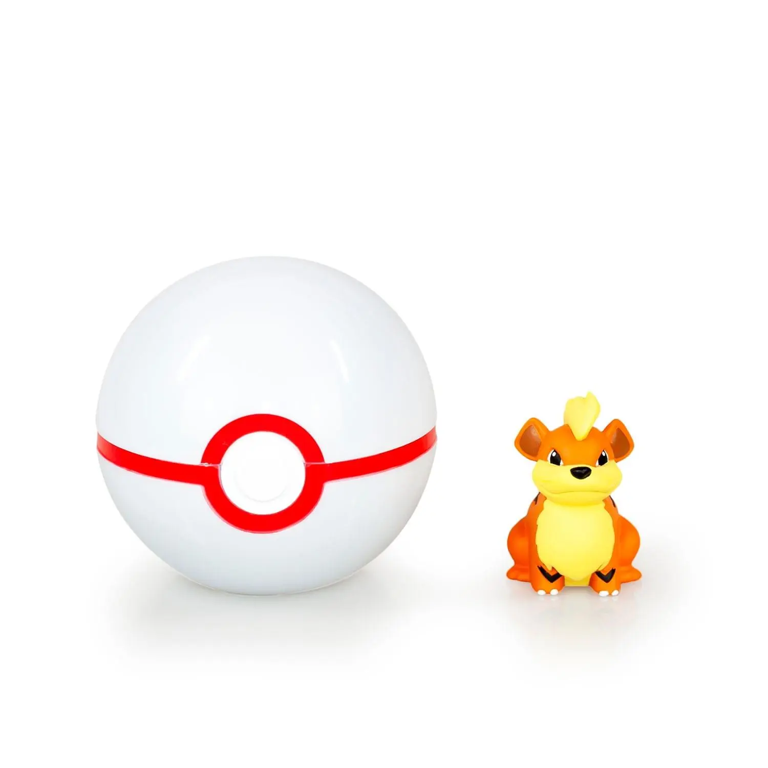 Pokémon Clip 'N' Carry Poké Ball & Growlithe Collectibles Set - Includes Poké Ball, 2" Growlithe Action Figure, Miniature Set
