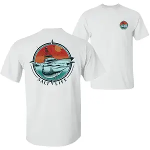 Cotton - Salt Life Sunset Pursuit Graphic Tee, Coastal Sunset Fishing Shirt, Ocean Lifestyle T-Shirt for Anglers and Fishing Enthusiasts, Casual Beach Wear Gift ,Graphic tee for men and women,gift for him and herGraphicTee StreetwearTshirt